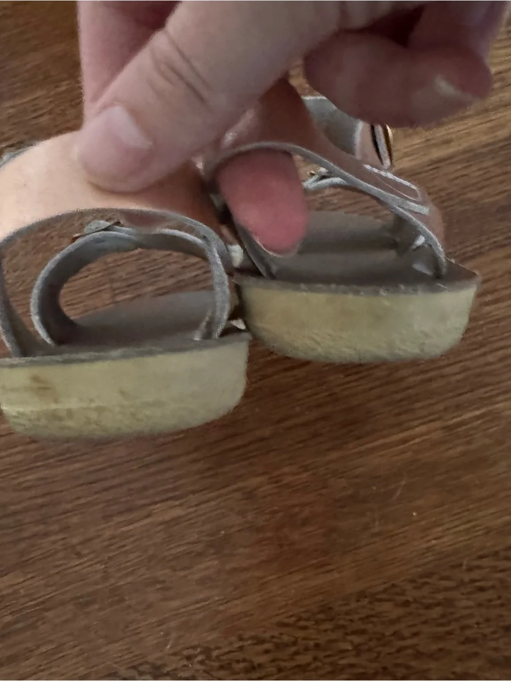 Salt Water Sandals Original Rose Gold Leather Toddler Size 11 Hoy Shoes